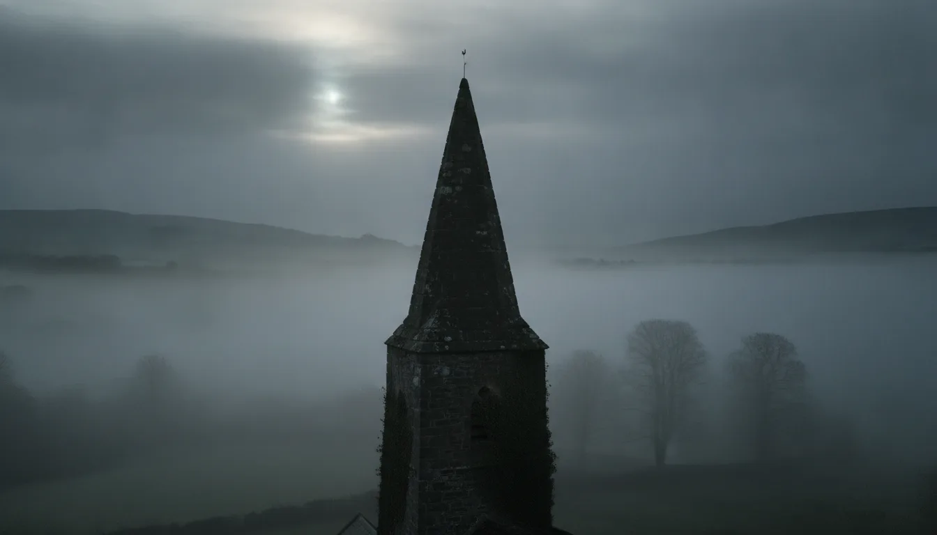 Open church doors filled with warm light